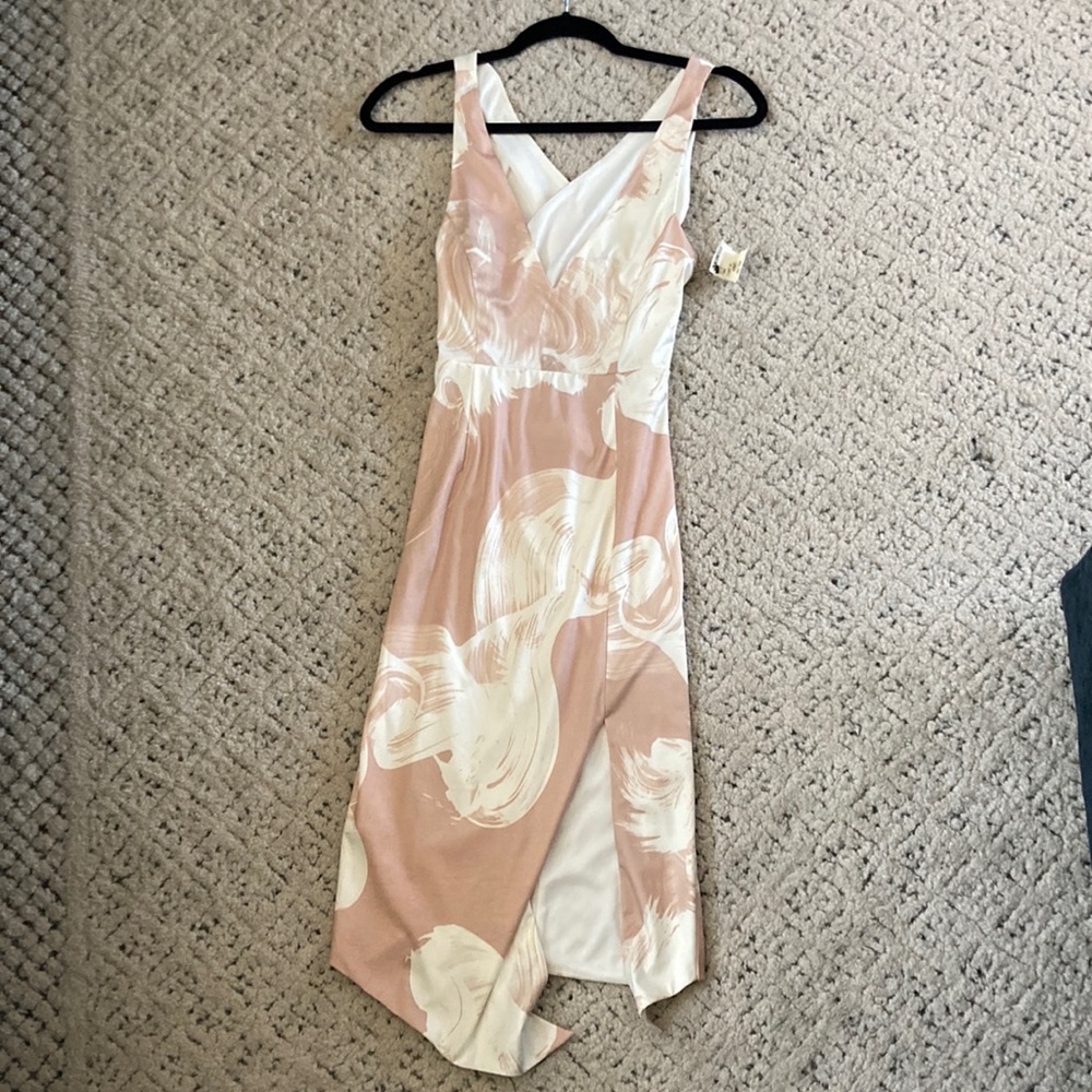 Akira small beige and white dress